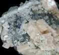 Pink Dolomite On Fluorite & Quartz - China #32684-3